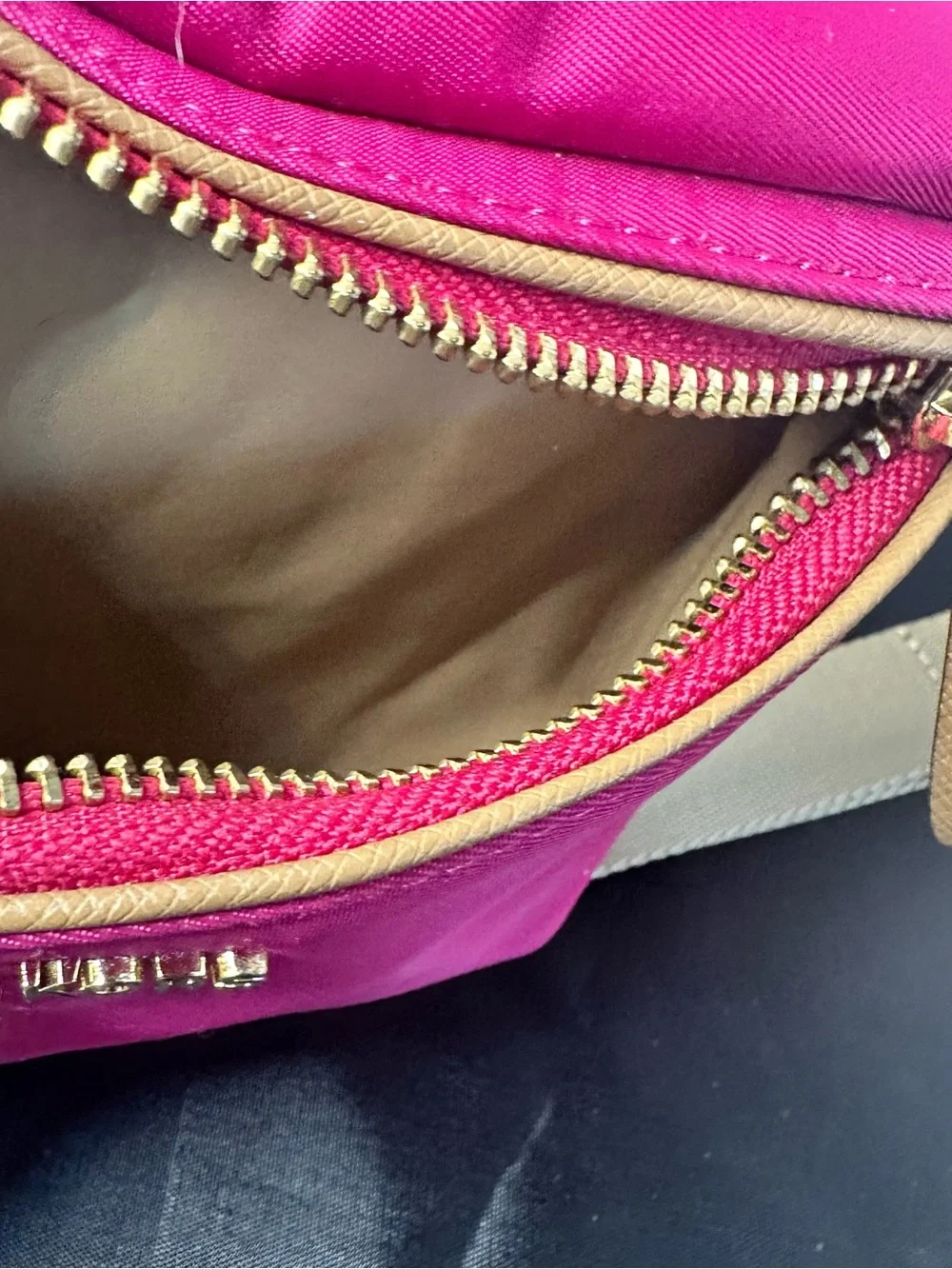 Michael Kors Hot Pink Nylon Belt Bag Fanny Pack Gold Hardware Adjustable Strap